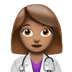 👩🏽‍⚕️ woman health worker: medium skin tone display on Apple